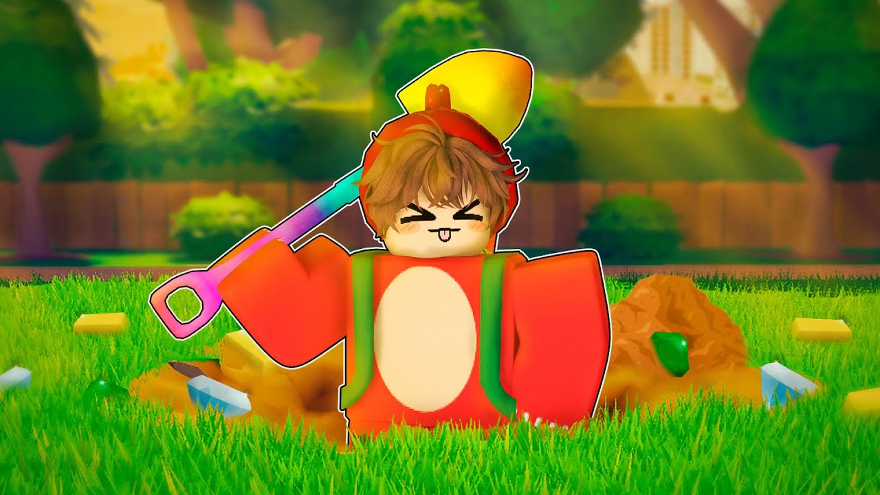 FIQUEI MILIONÁRIO CAVANDO MEU QUINTAL NO ROBLOX