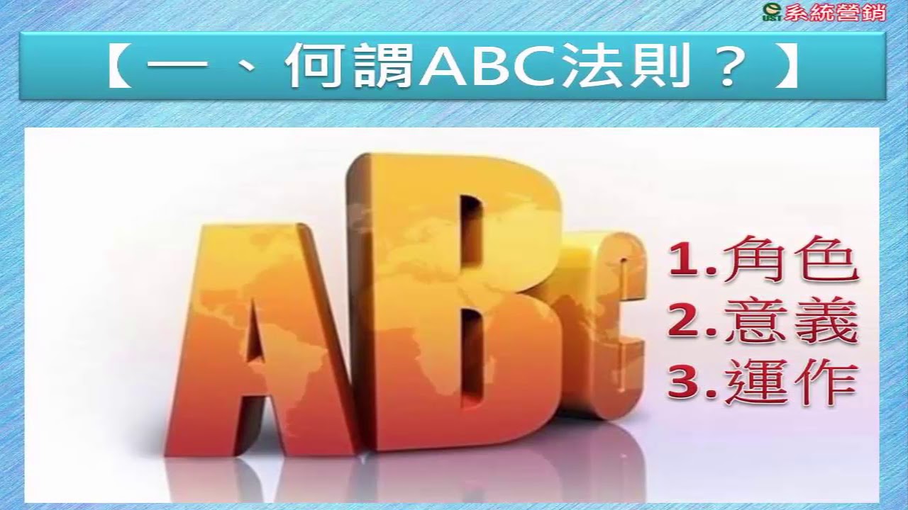 [林昱講座] 直銷密技 ABC法則借力  第一課 意義角色與運作 (公播版)