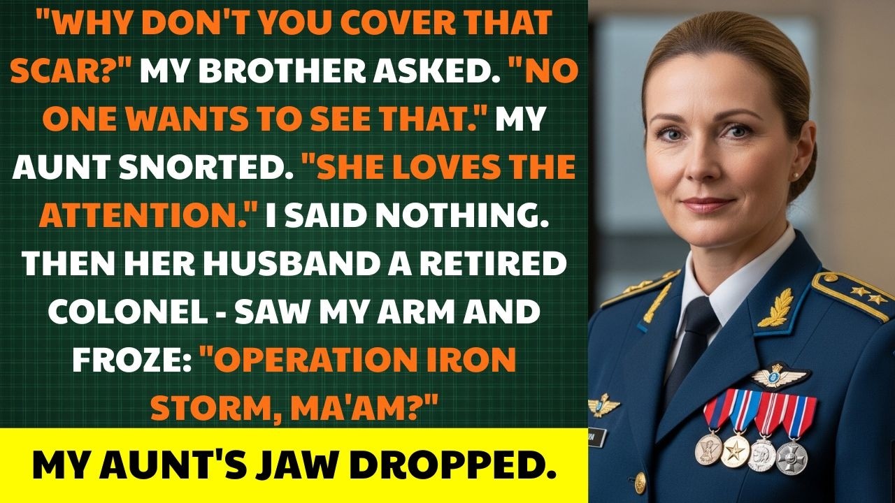 My Aunt Mocked My Scar at the BBQ, Until Her Colonel Husband Recognized My Scar.