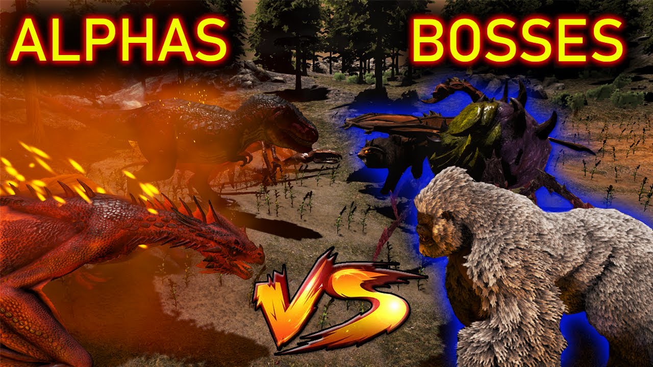ALL ALPHA CREATURES VS 3 ARK BOSSES | Ark Battles | Thyrulous