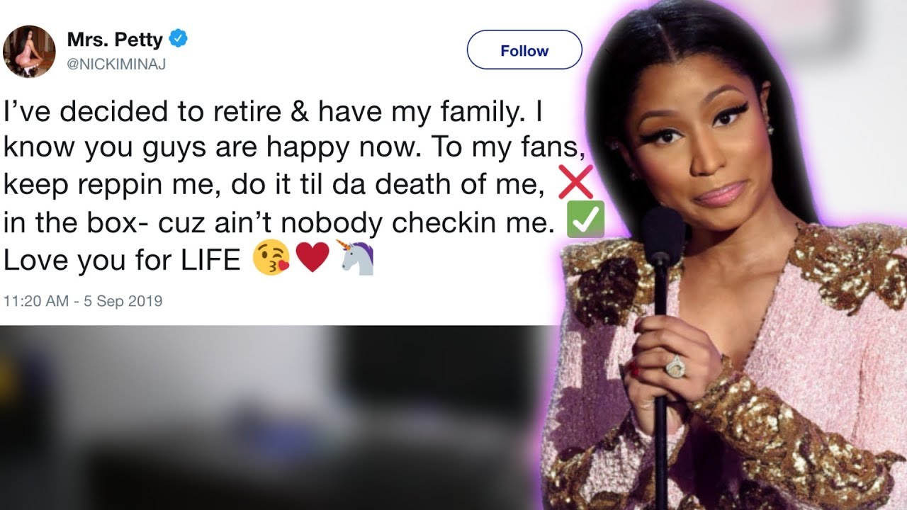 DEAR NICKI MINAJ YOU CAN'T RETIRE...YET!
