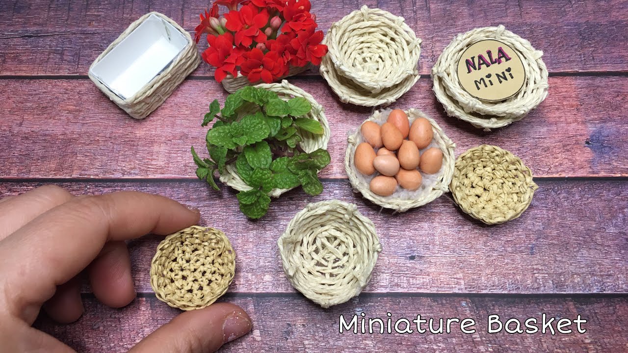 Miniature basket#How to make miniature basket 🧺 #Tiny basket# mini basket