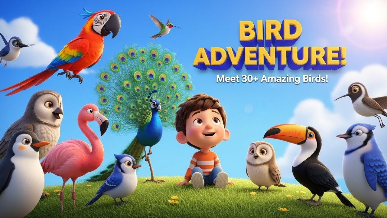 Birds for Kids | Learn Bird Names, Sounds & Fun Facts with 4k Quality videos