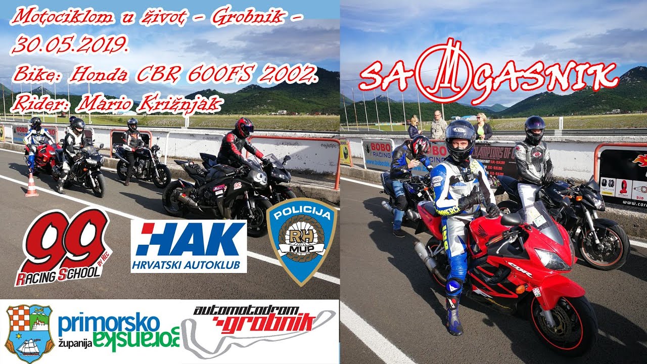 Honda CBR 600FS @ Grobnik - recreational ride with Kec - Racing school 99 - 30.05.2019.