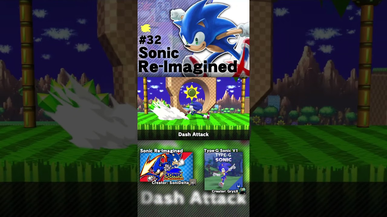 Sonic Re-Imagined Moveset (Ver. 3) [SSBU] - Mod Showcase #smashmods #sonicthehedgehog #smashultimate