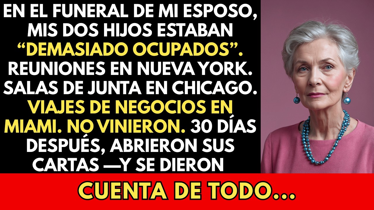 En El Funeral De Mi Esposo, Mis Dos Hijos Estaban “Ocupados”. 30 Días Después Abrieron Sus Cartas…