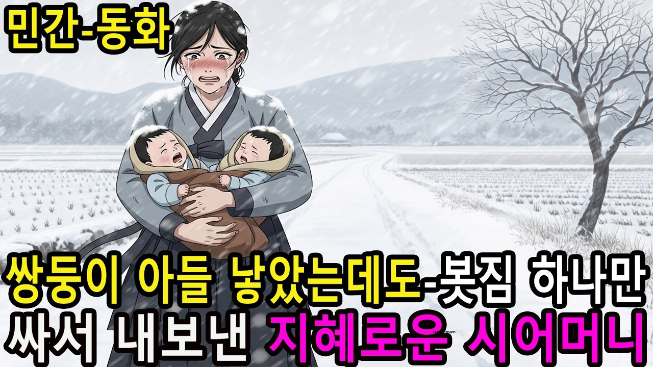 종갓집 큰며느리가 쌍둥이 아들을 낳았는데도 봇짐 하나만 싸서 내보낸 지혜로운 시어머니  옛날이야기  야담  오디오북  수면동화  민담