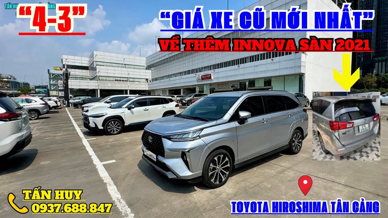Giá Xe Cũ Mới Nhất ngày 4/3 - Về thêm Innova 2021 số sàn, Veloz Cross, Corolla Cross Toyota Tân Cảng