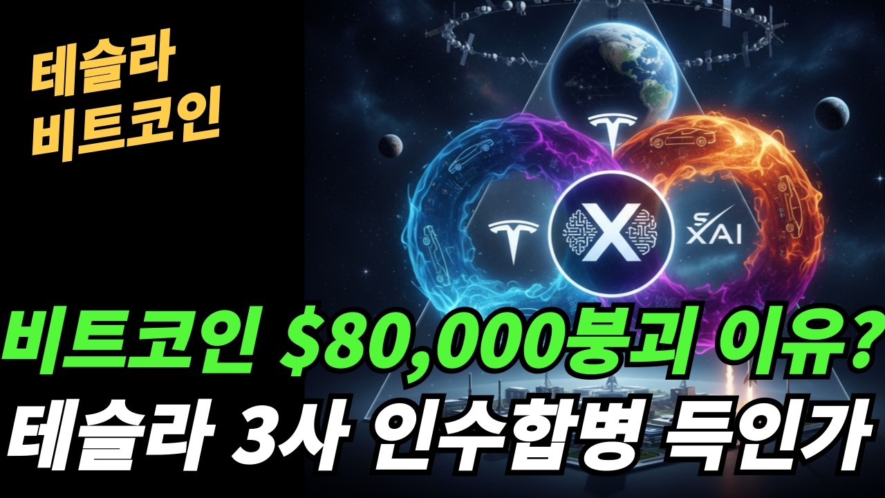 (테슬라) 합병이 주가에 미치는 영향은? (비트코인) 팔만 붕괴 이유?