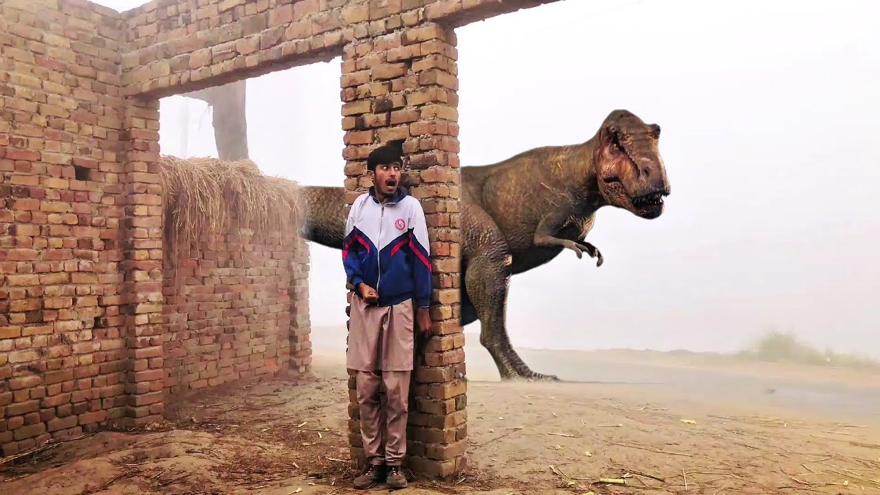 Dinosaur Attack On Lonely Boy😱😨 || Jurassic World Short Movie || Mian Shiraz