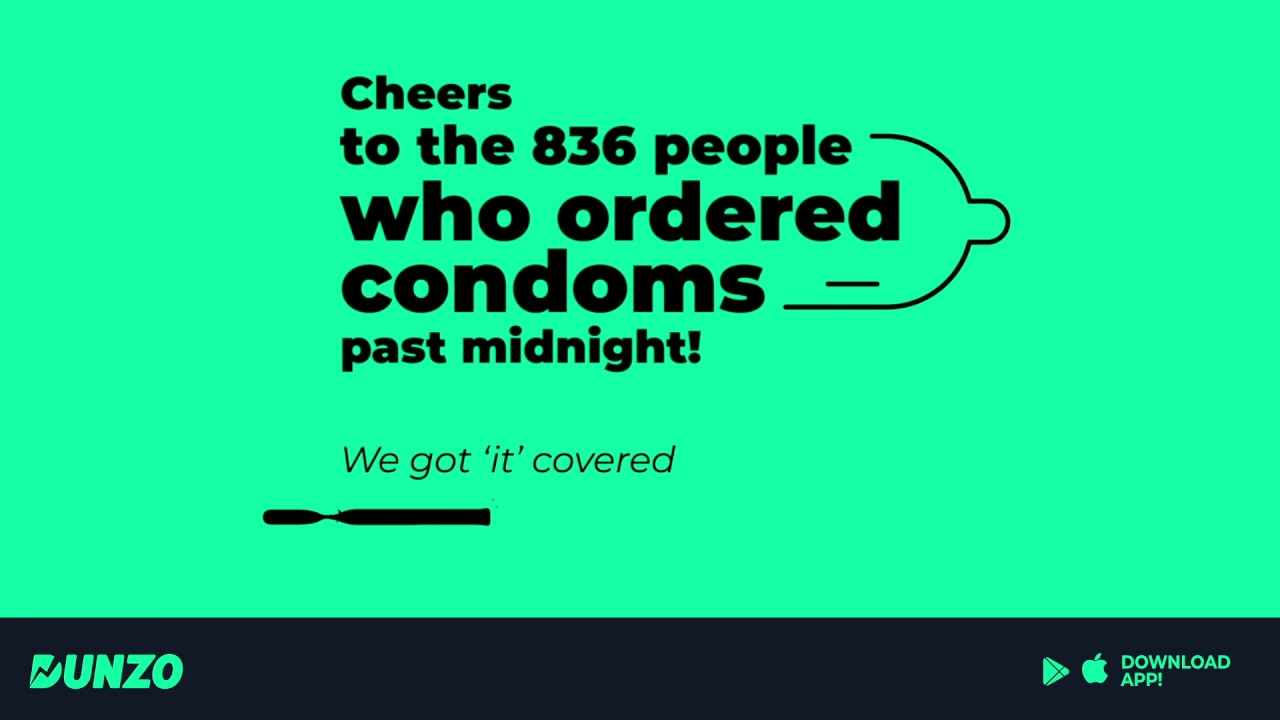 Cheers to the 836 people who ordered condom past midnight - Online condom delivery