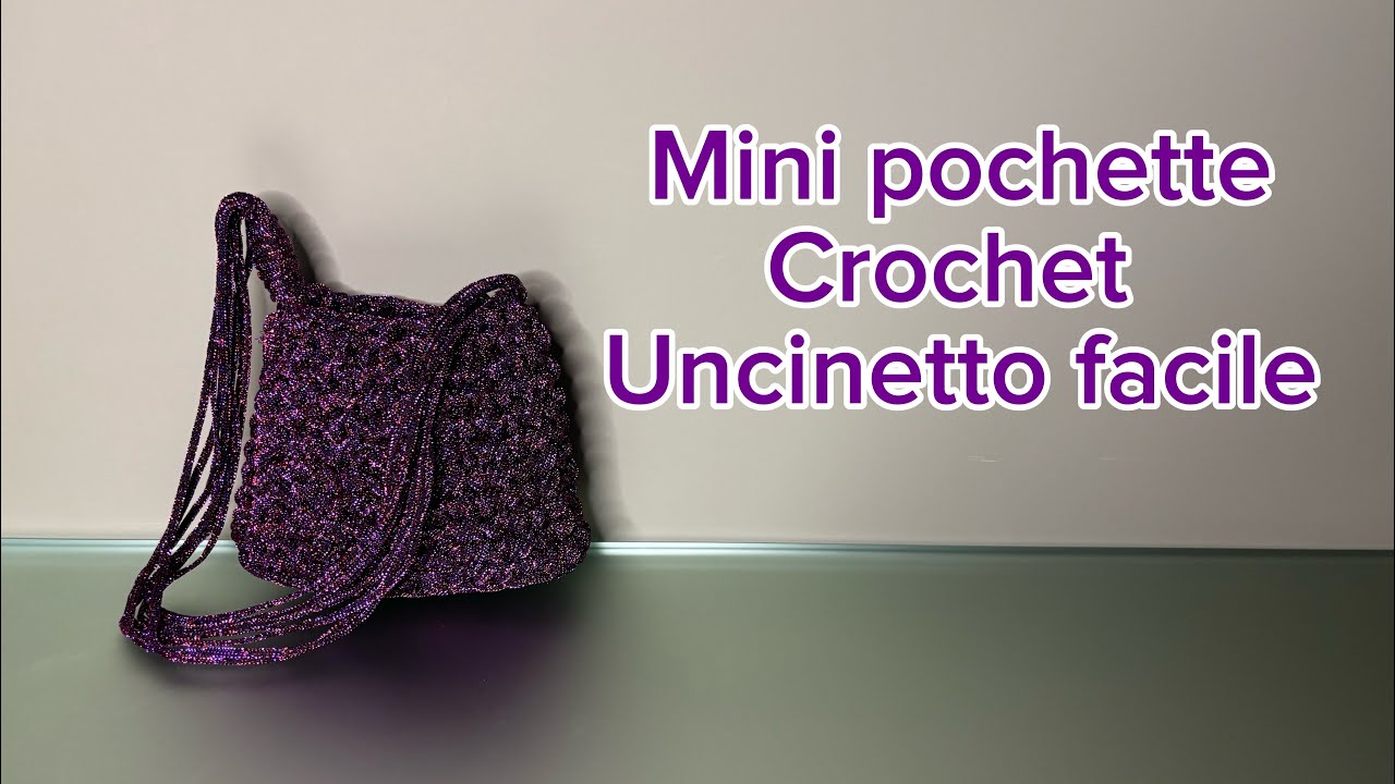 Mini pochette elegante crochet uncinetto