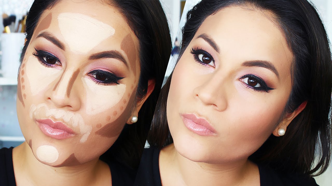 COMO CONTORNEAR EL ROSTRO PASO A PASO - MAQUILLAJE PARA PRINCIPIANTES.