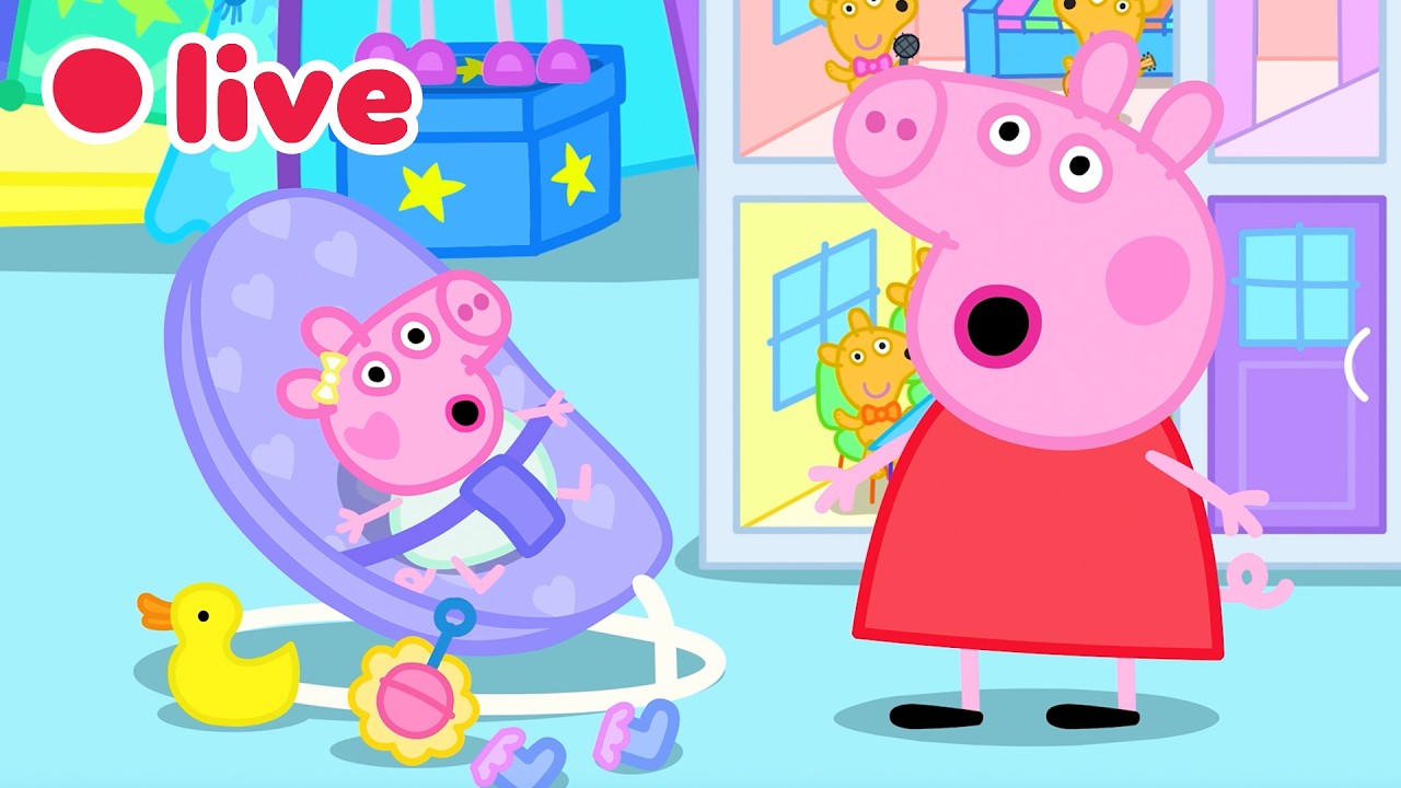 🔴 LIVE: Cutest Baby Evie Episodes 🍼 Peppa Pig Best Big Sister Moments✨Kids Cartoons 🐷 FULL Episodes