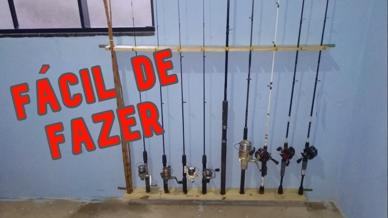 SUPORTE PRA VARA DE PESCA. Fácil de fazer!