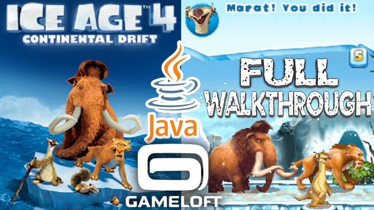 Ледниковый Период 4: Континентальный Дрейф JAVA ИГРА (Gameloft 2012 год) ПОЛНОЕ ПРОХОЖДЕНИЕ