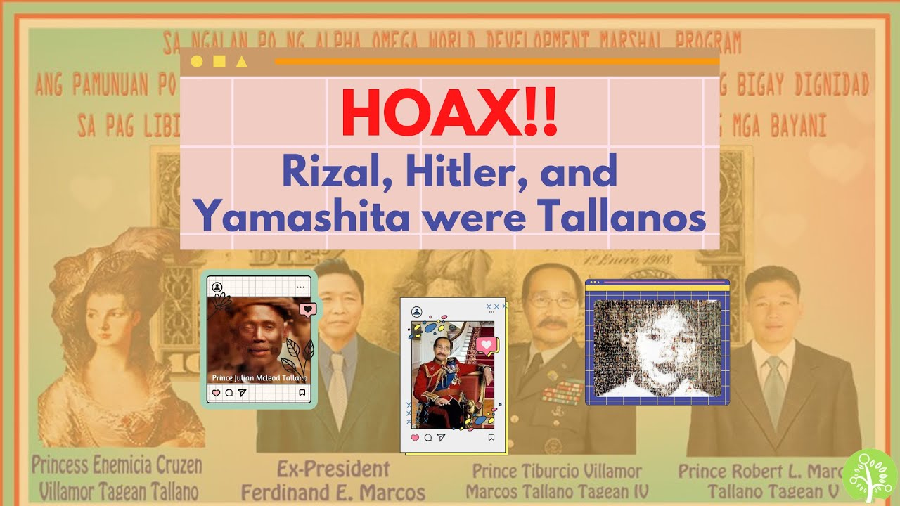 HOAX!! Rizal, Hitler, and Yamashita were Tallanos