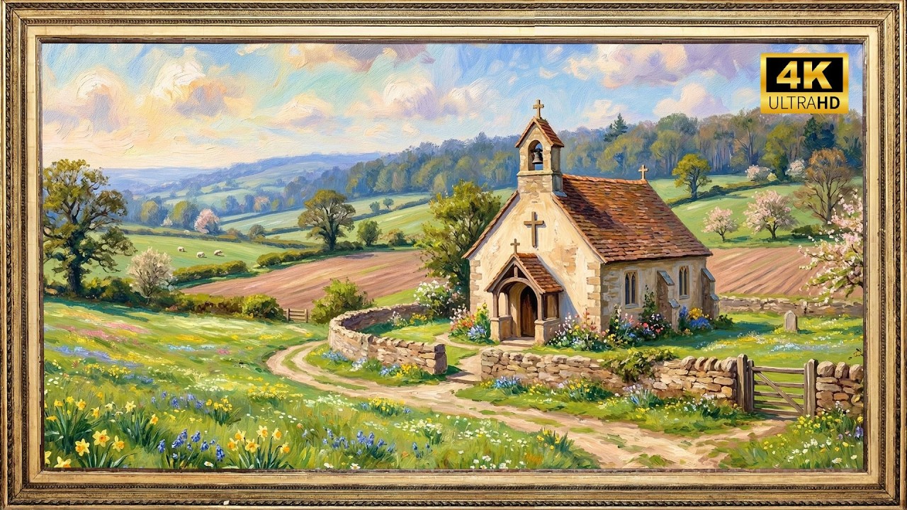 4K Easter Morning Paintings Spring TV Art Screensaver - Sacred Spring Frame TV Art
