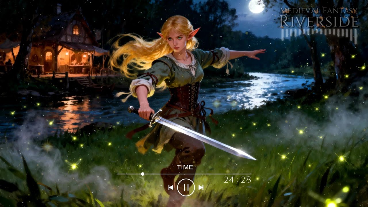 Frosted Mug • Warm and Cozy Tavern Ambience • Medieval Fantasy Riverside