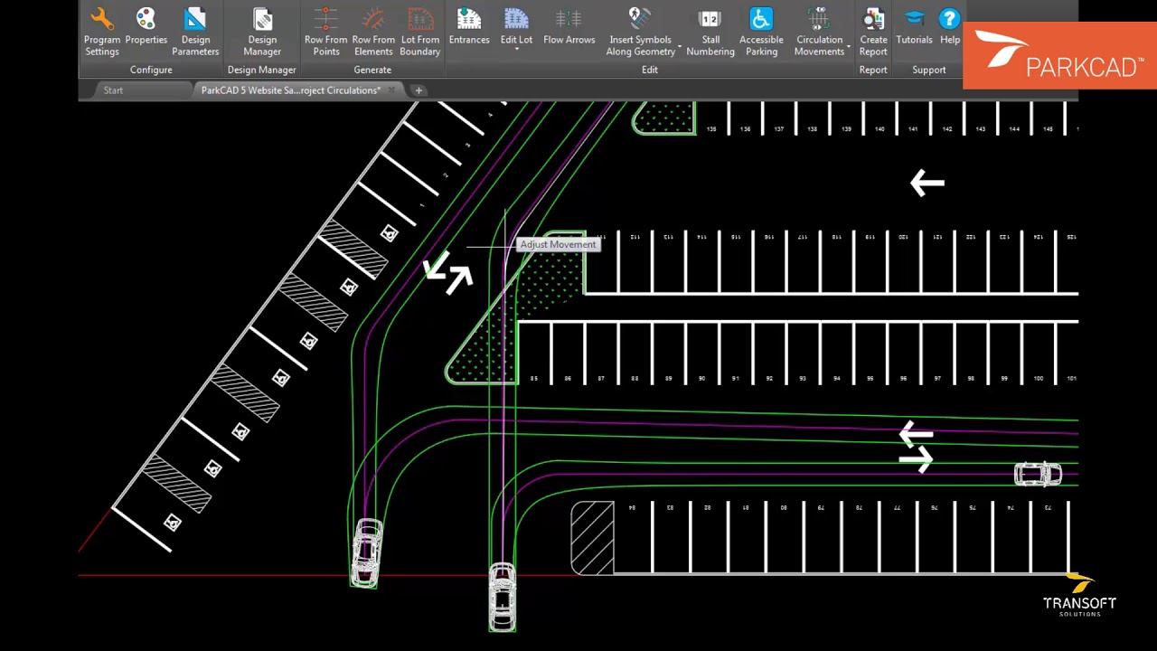19  ParkCAD Circulation and Parking Movements