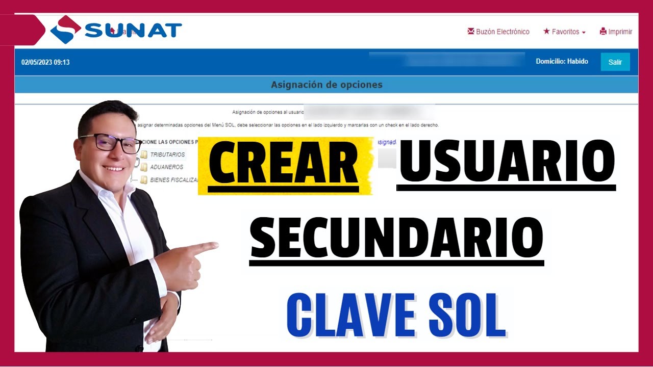 🔵Como crear un usuario secundario Clave Sol Sunat 2023 - Actualizado