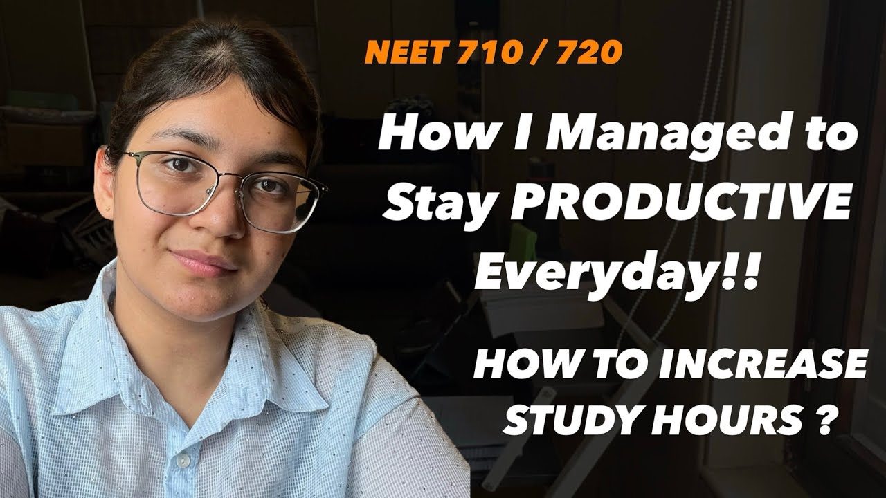 How I managed studying for LONG HOURS for NEET without getting TIRED !! Tips by AIR 278