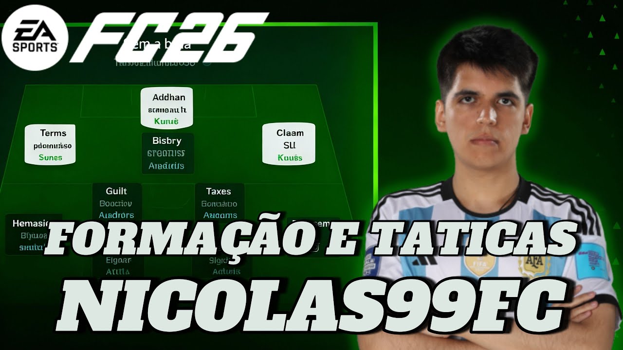 FC 26 l 🔥 Testei e está insano! Formação e táticas do Nicolas99fc!