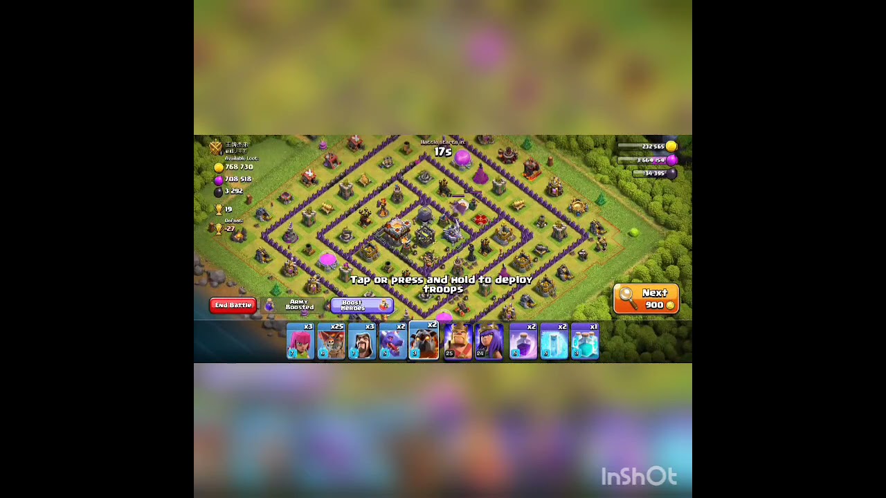 Attack on Abandoned TH11base with full loot | Lavaloolns+dragon | AcEKinG Gaming #coctelugu