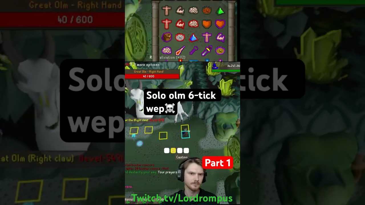 Did you know DWH is a 6-tick weapon? Solo Olm