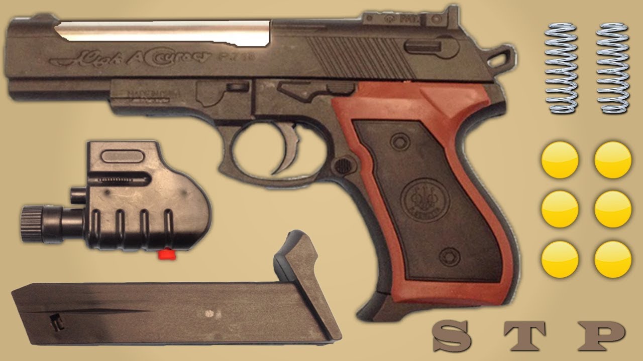 Realistic Beretta Toy Handgun Airsoft BB Pistol |  Ball Bullet Toy Gun Shooting Test
