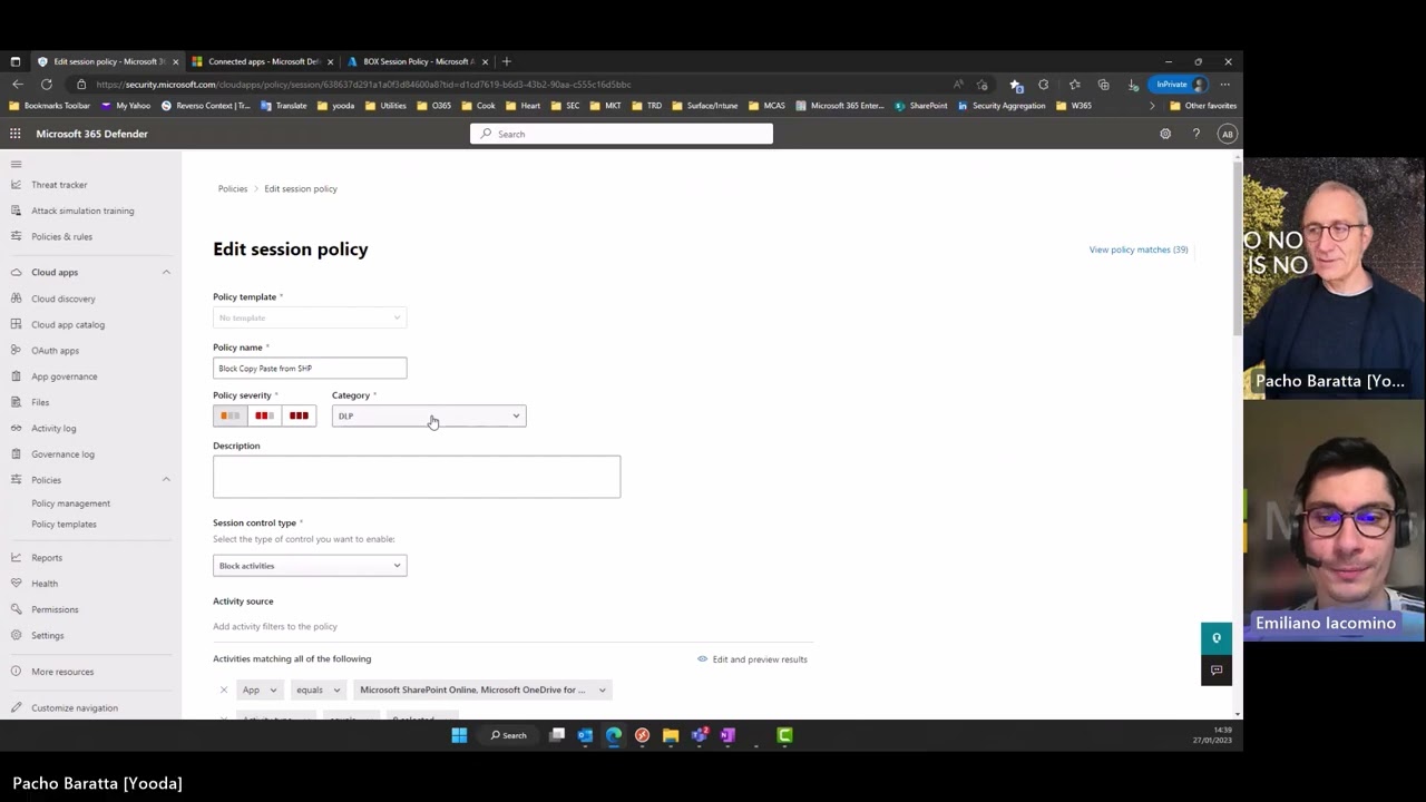 Defender for Cloud Apps - Session Policies