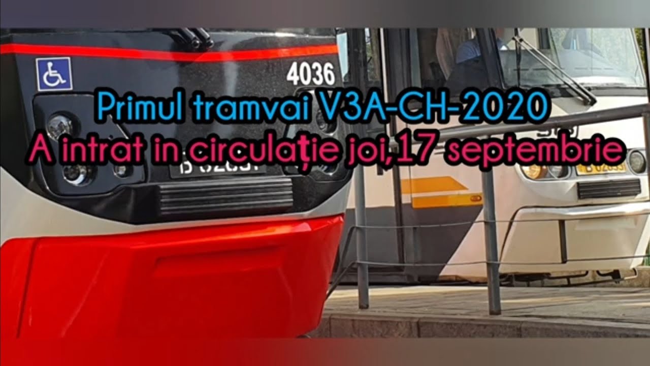 Noul tramvai V3A-93-CH-PPC(RK) #4036