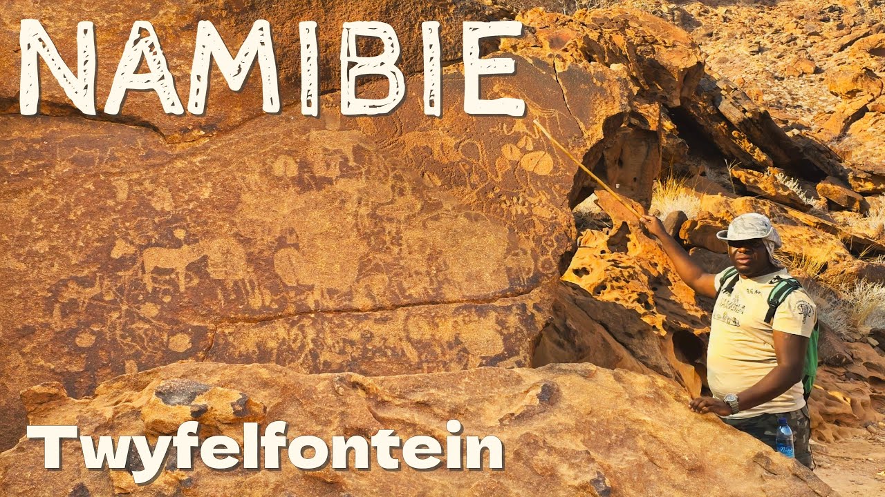 Gravures rupestres à Twyfelfontein, NAMIBIE.  alors ce Rhino' noir ou blanc ???