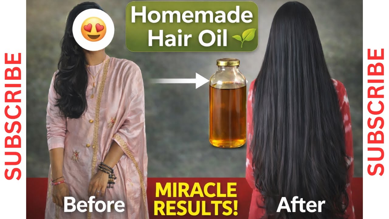 How I Make My Homemade Hair Oil | Natural Hair Growth Oil Step by Step Homemade Hair Oil Recipe