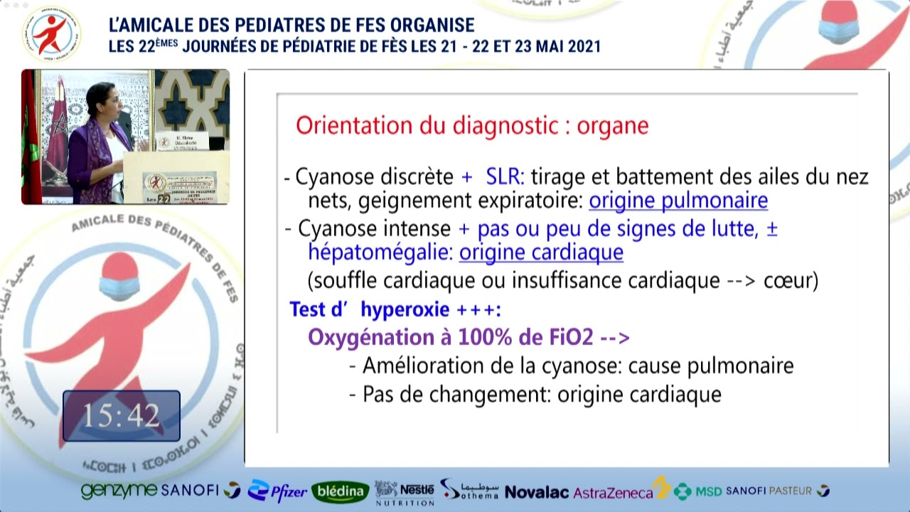 Questions flash en néonatologie : La cyanose au nouveau-né : Pr N. Slitine