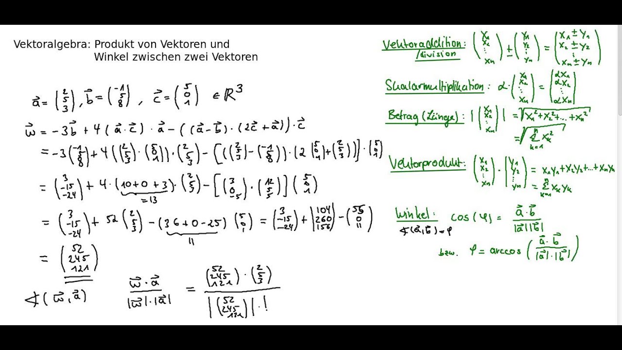 gut Vektoralgebra 2.1 (Vektorprodukt, Winkel)  Rezension