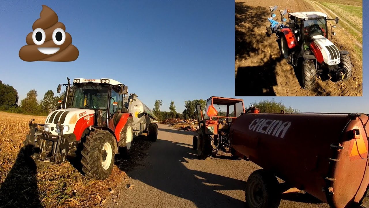 Jesenska opravila (1)/Vožnja gnojnice, oranje, mulčenje(GoPro)