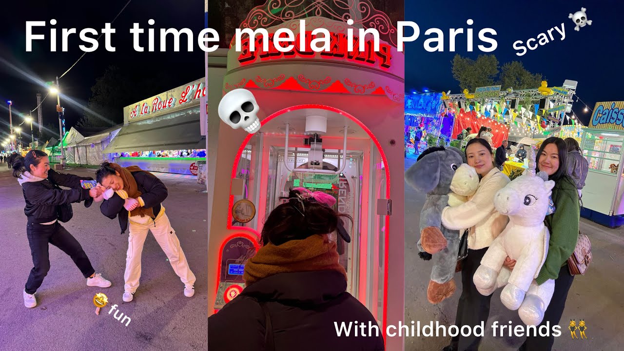  First time mela in Paris  with childhood friends.its was ✨fun ,scary,💀making memories 🪷🥰 #buks
