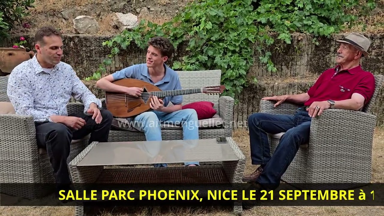 En famille, avec Djaffar, Yanis et Lounis Aït Menguellet.