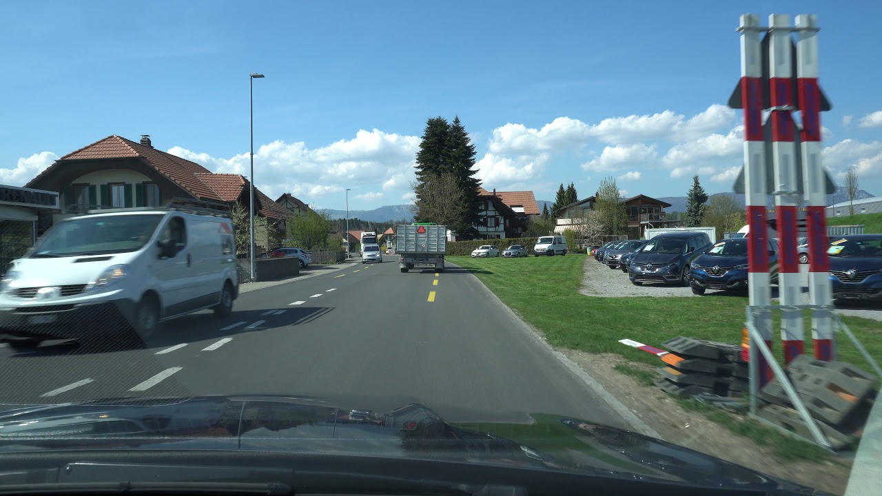 Driving in Switzerland between Bern and Solothurn