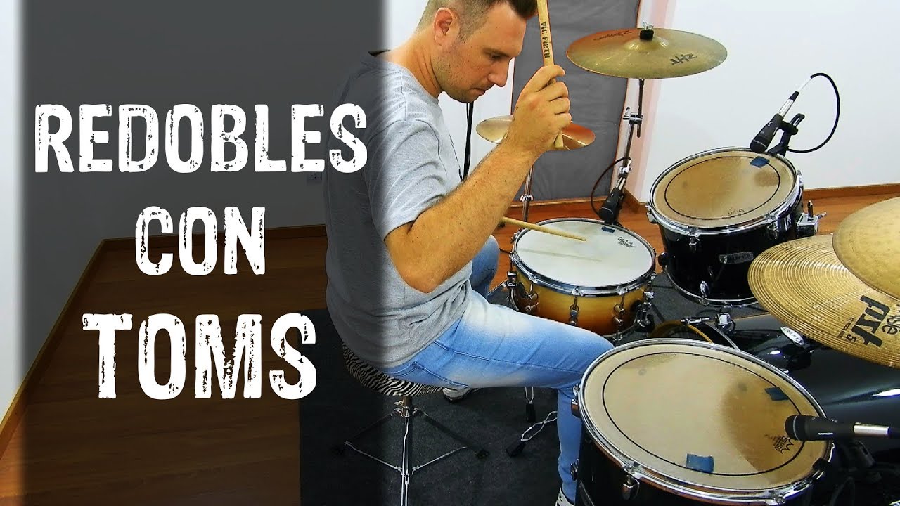 REDOBLES de BATERIA con TOMS usando acentos - Clases de batería