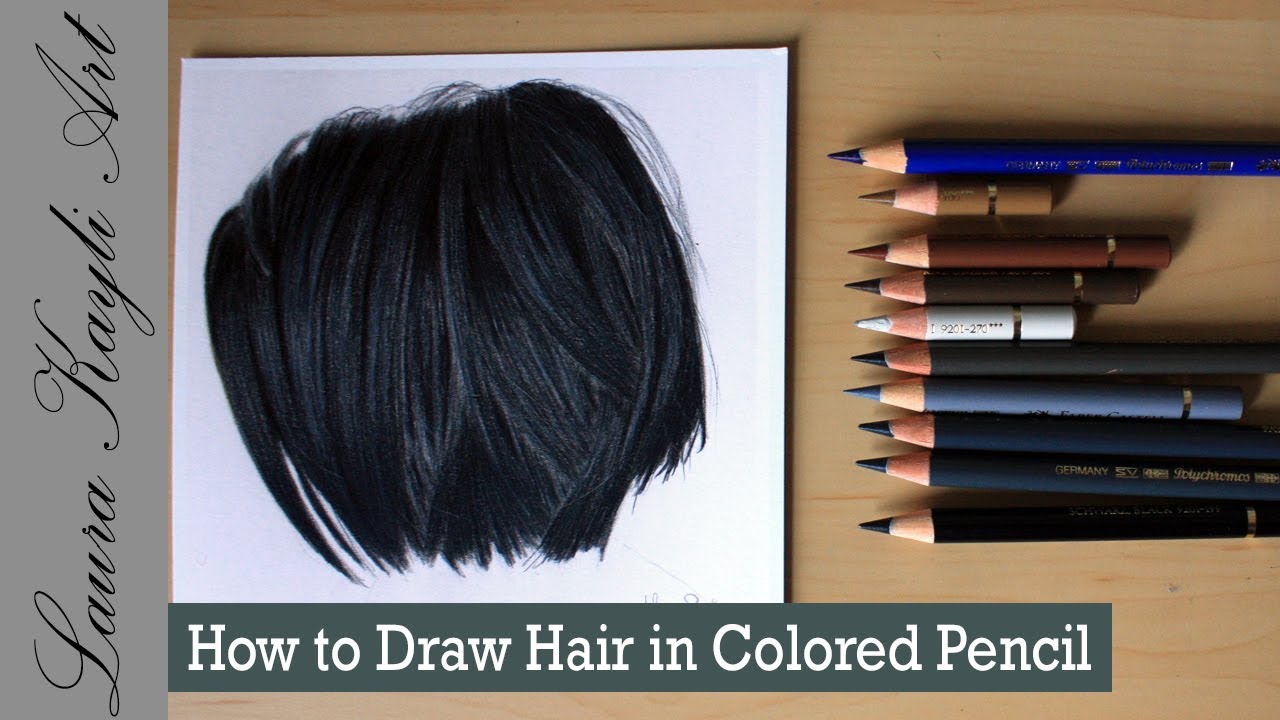 How to Draw Black Hair in Colored Pencil