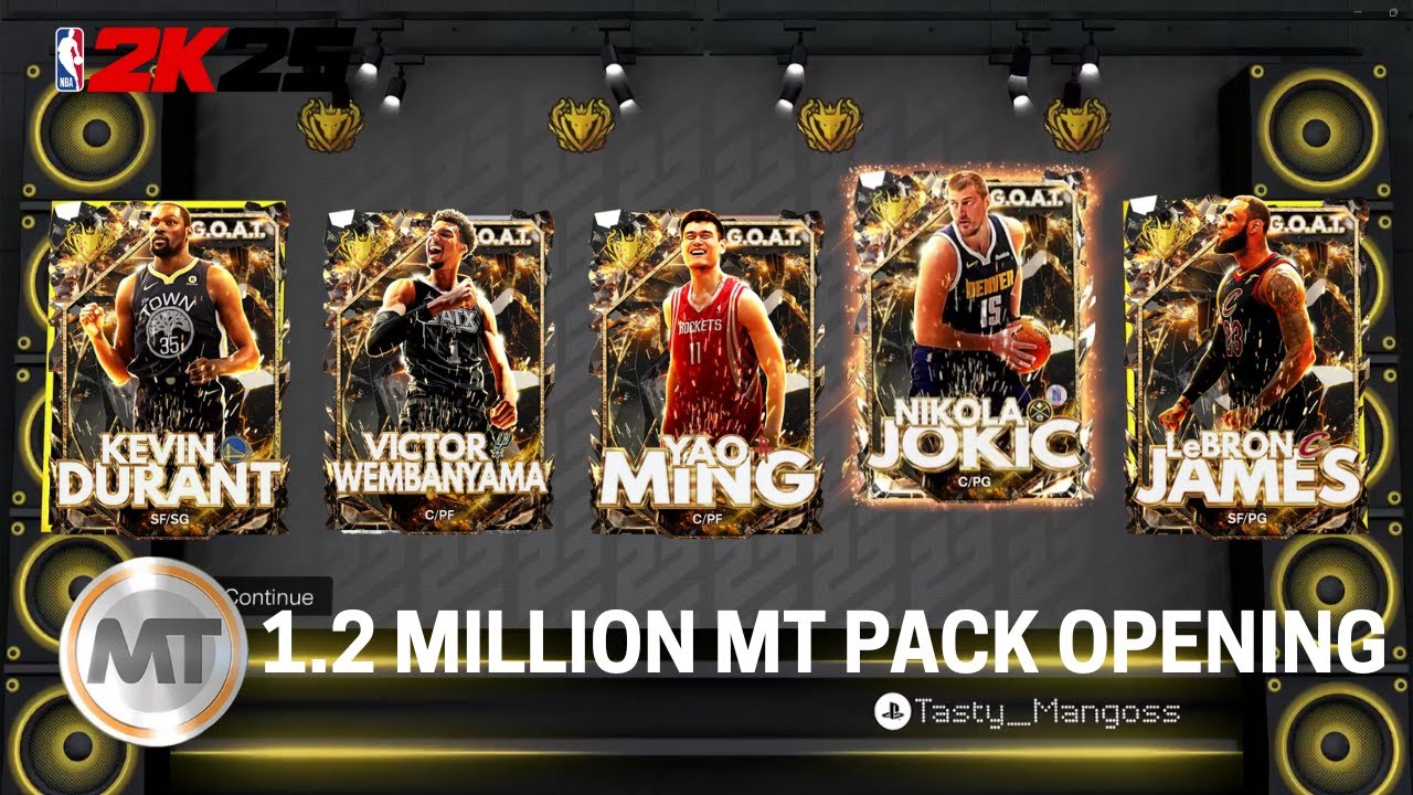 I SPENT 1.2 MILLION MT ON GOAT PACKS IN NBA 2K25 MYTEAM!
