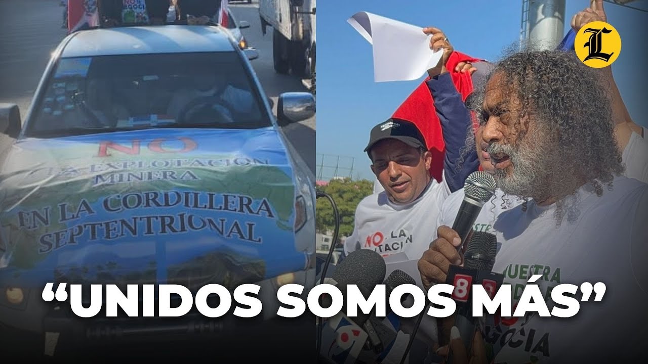 Cientos se unen a marcha caravana en contra de explotación minera el cordillera Septentrional