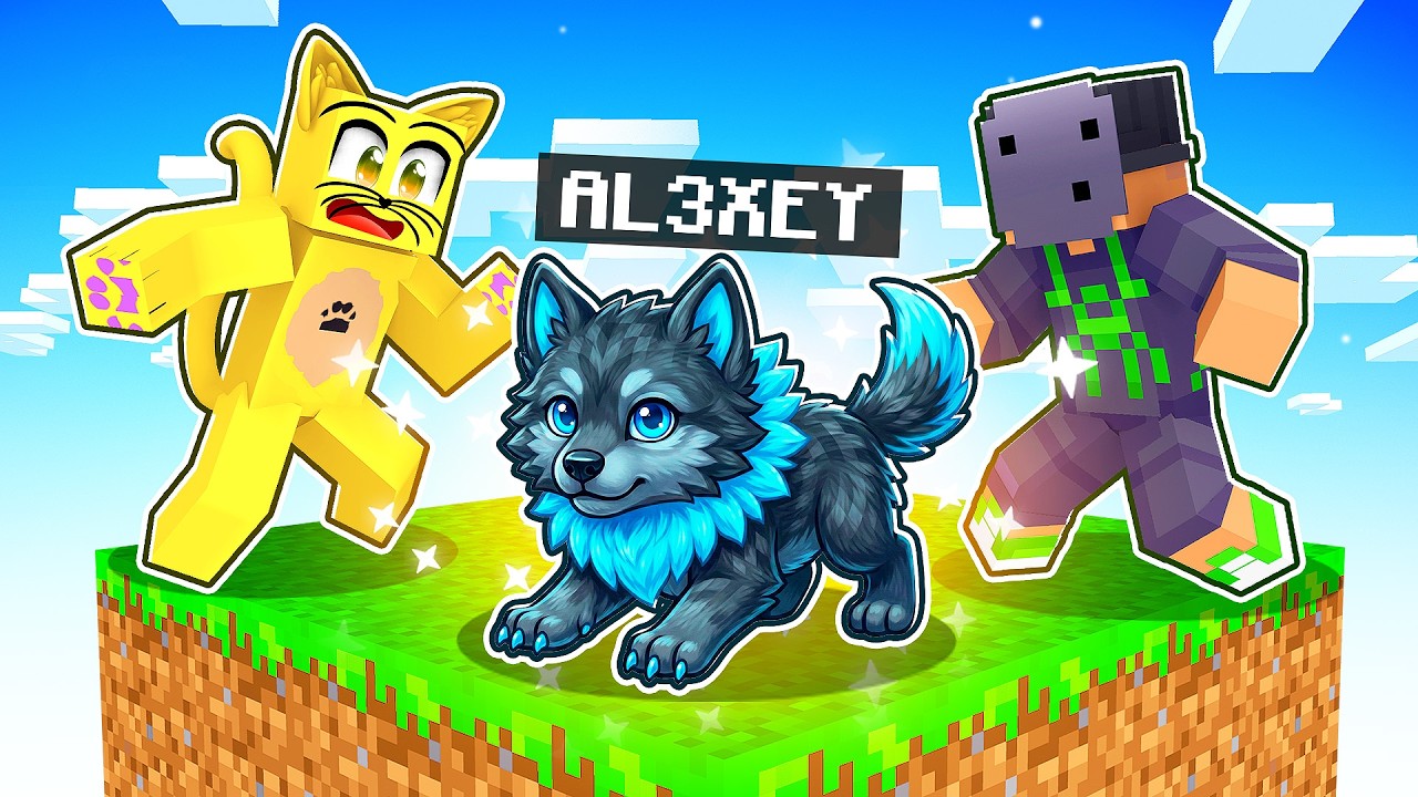 Fingi ser BEBÊ LOBO em UM CHUNK no Minecraft
