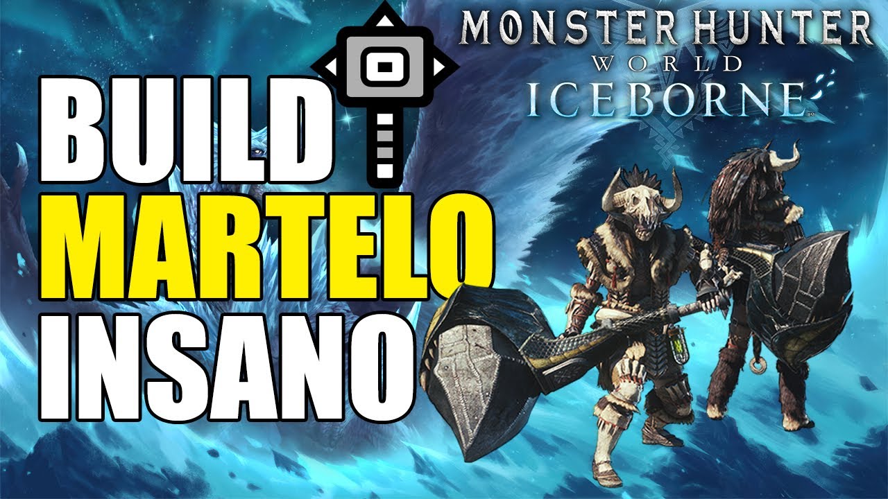 MONSTER HUNTER WORLD ICEBORNE - DANO ABSURDO BUILD DE MARTELO MUITO OP