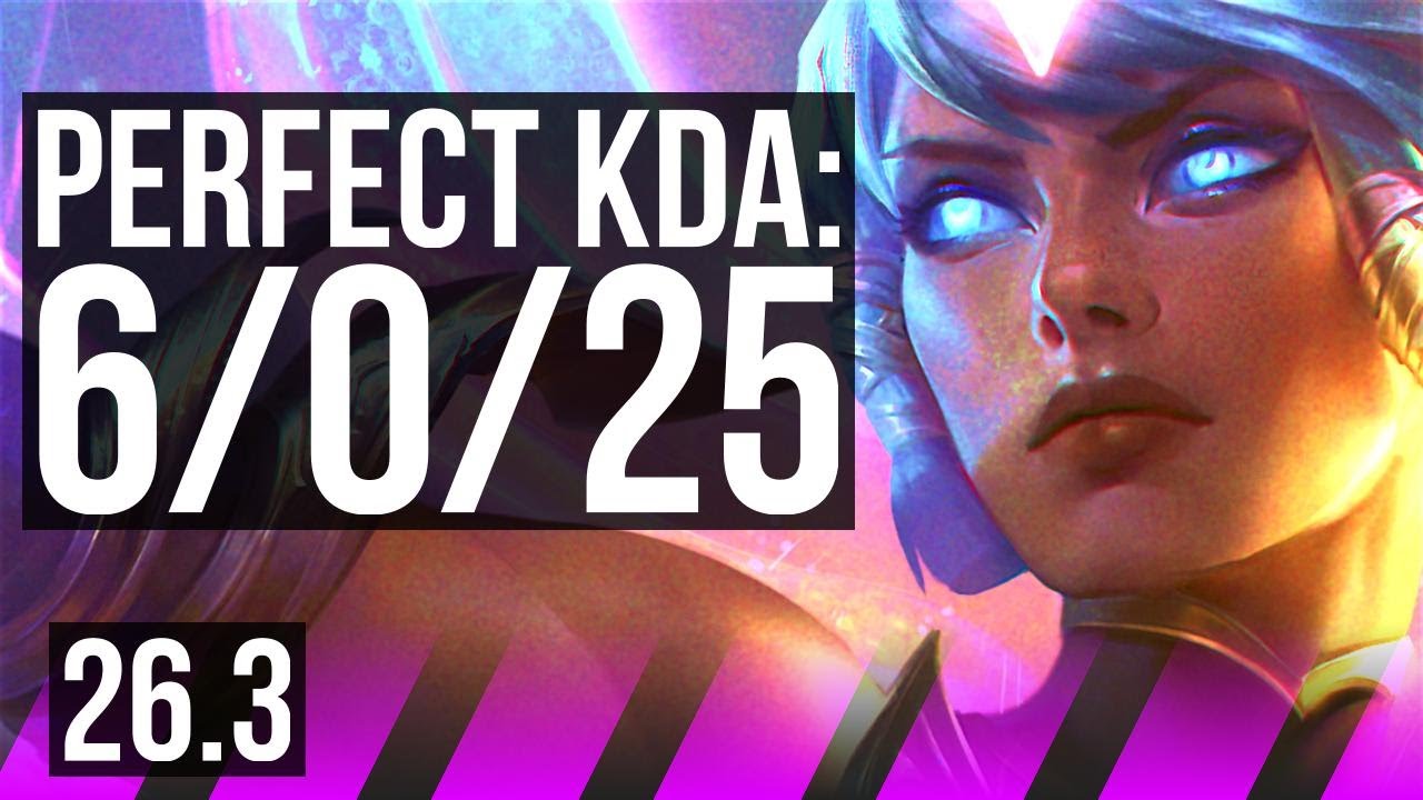 KARMA & Caitlyn vs THRESH & Yunara (SUP) | Perfect KDA: 6/0/25 | EUW Grandmaster | 26.3