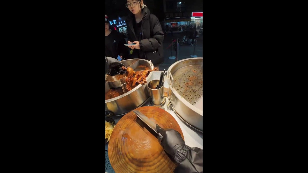 Street Food China Live | Real Chinese Chicken Leg Rice Street Vendor