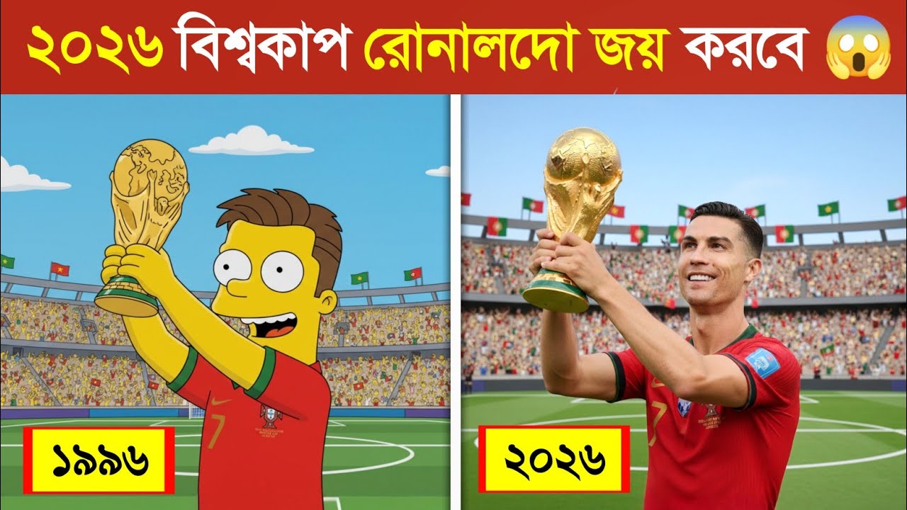 সিমসনের  ভবিষ্যৎবাণী ২০২৬ বিশ্বকাপ জিতবে রোনালদো..! 😱 || Ronaldo Simpsons Prediction in bangla