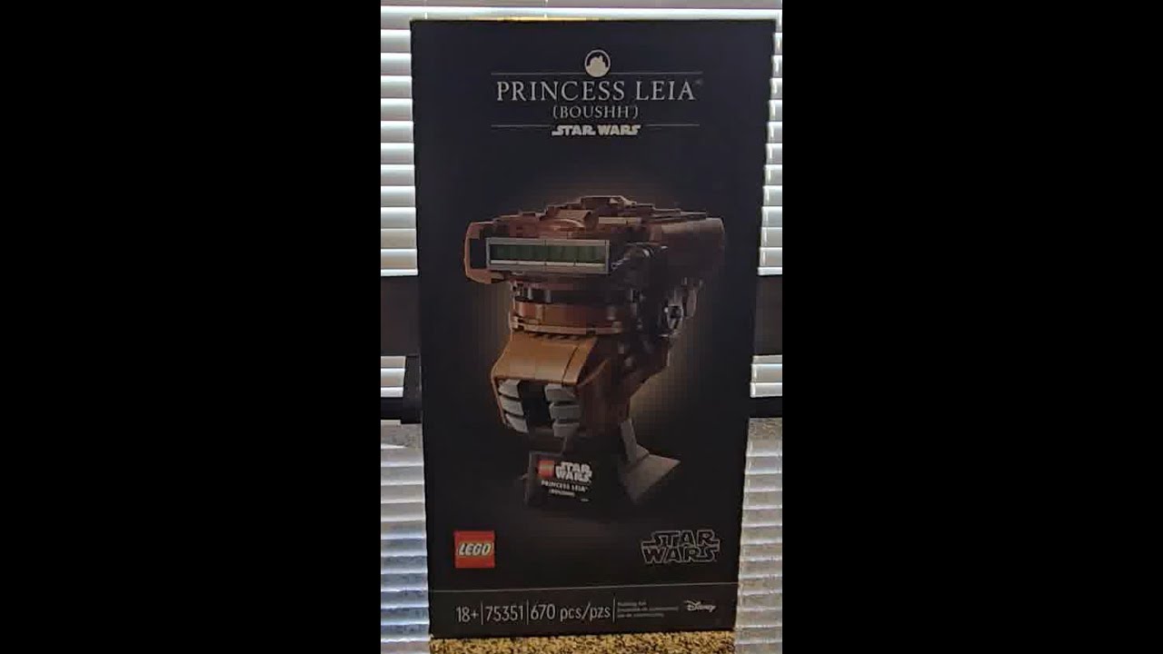 Lego Princess Leia Helmet time lapse build